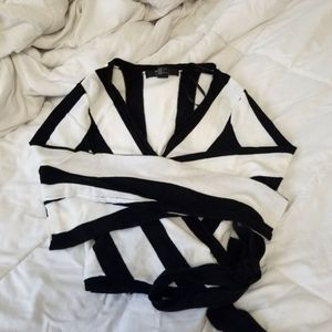 F21 Wrap Crop Top Sweater